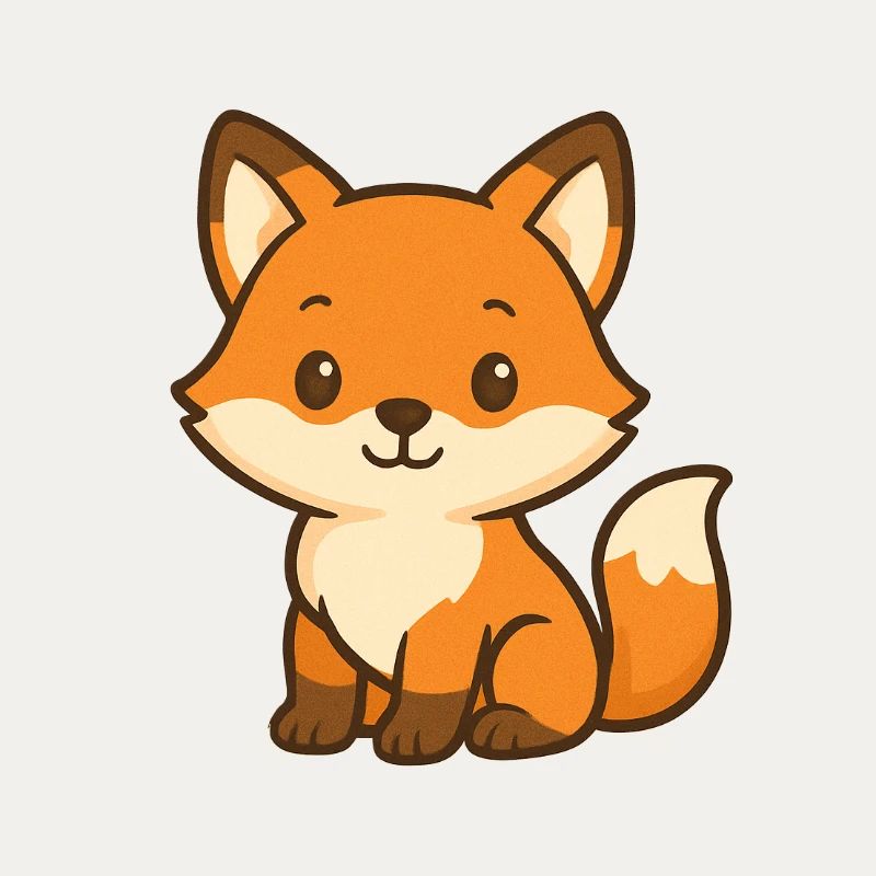 Cute fox bear children's design