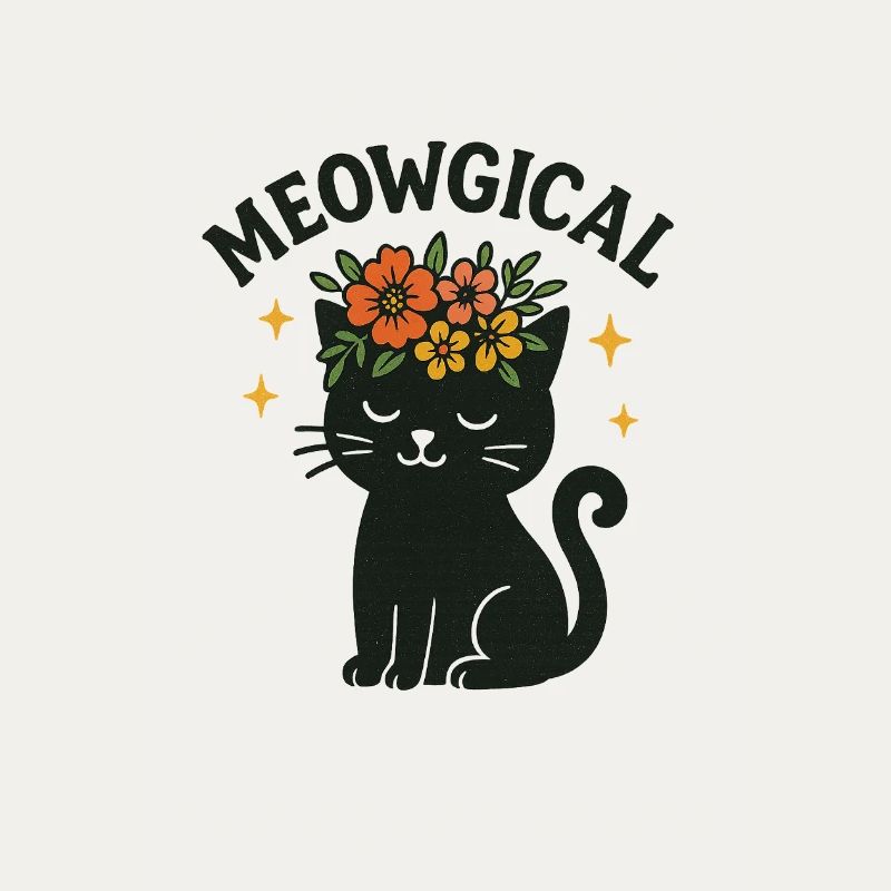 Conception de chat mignon magique - Meowgical