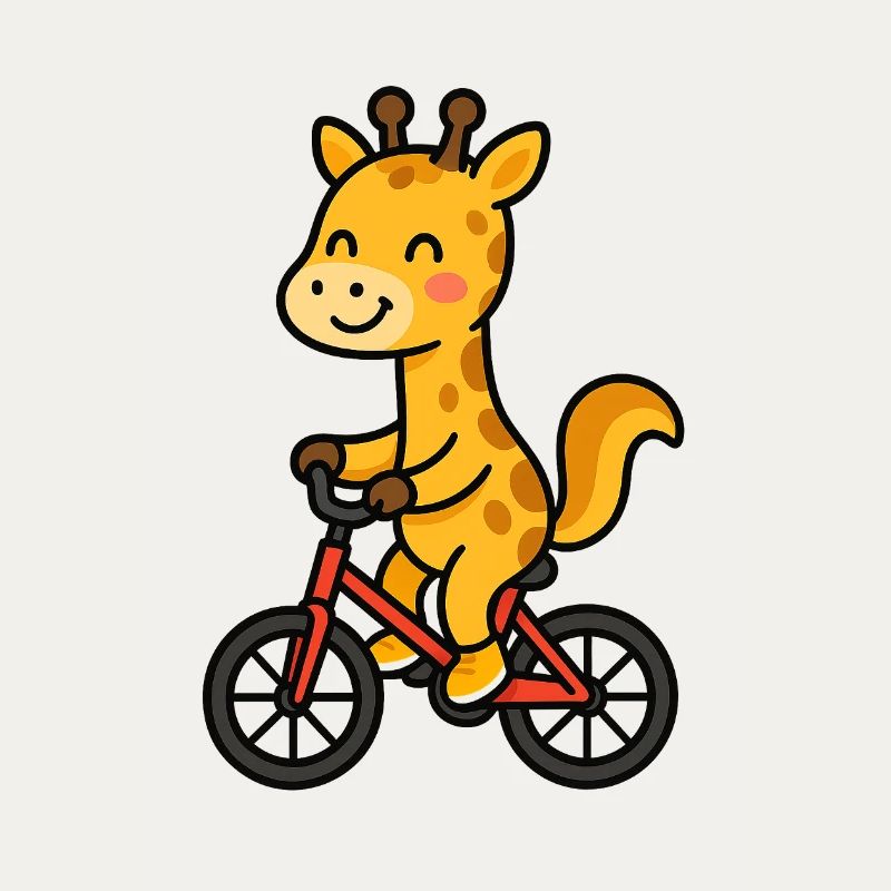 Girafe à vélo