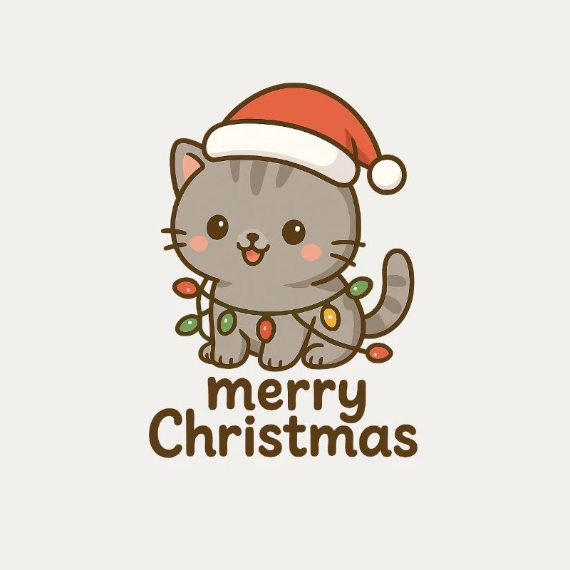 Christmas kitten