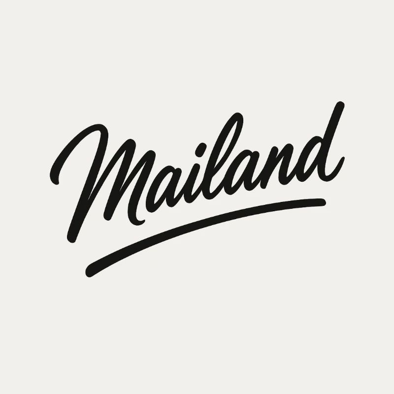 Mailand Script Logo – Milan Schriftzug