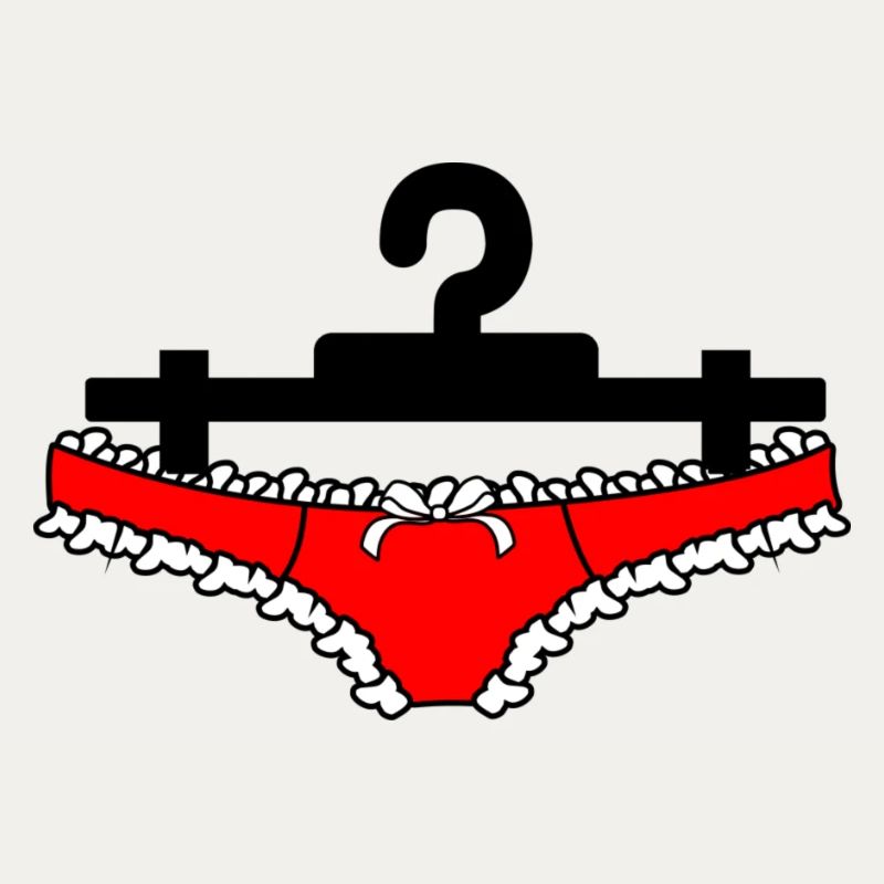 Dessous-Slips oder Damenunterhosen hängen an der Kleidung