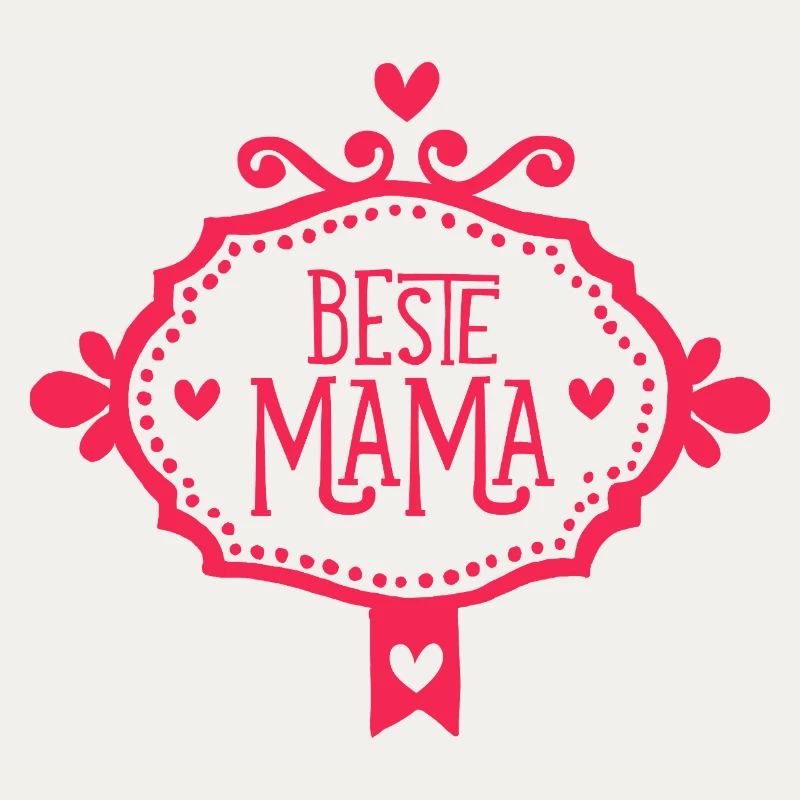 Beste Mama Muttertagsgeschenk Herz rot