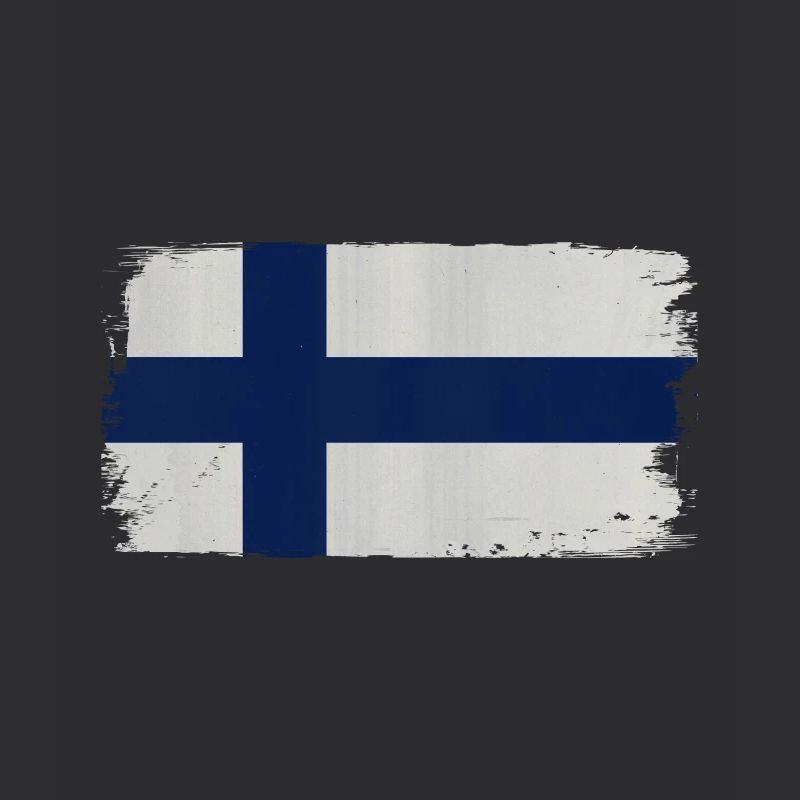 Drapeau finlandais aspect acrylique