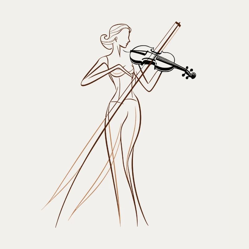 Dessin de violoniste