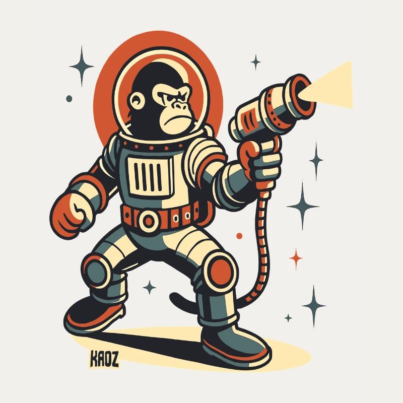 Space Monkey Astronaut Laser Blaster