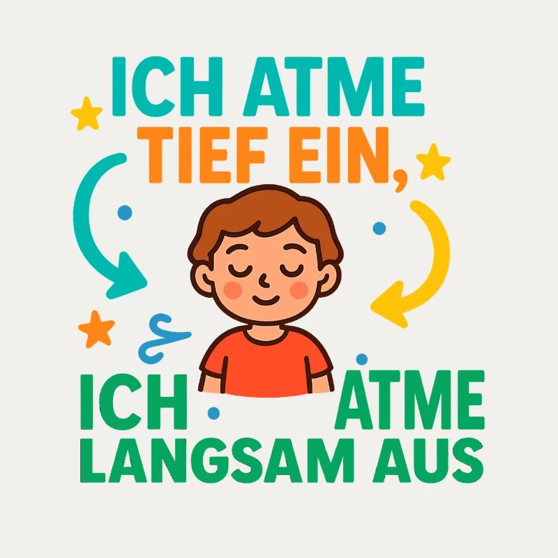Ich atme tief ein, kinder achtsamkeit