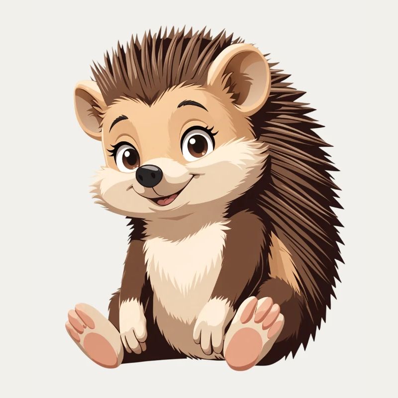 Illustration de hérisson câlin