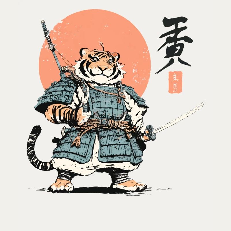 Tiger Samurai Armor Katana