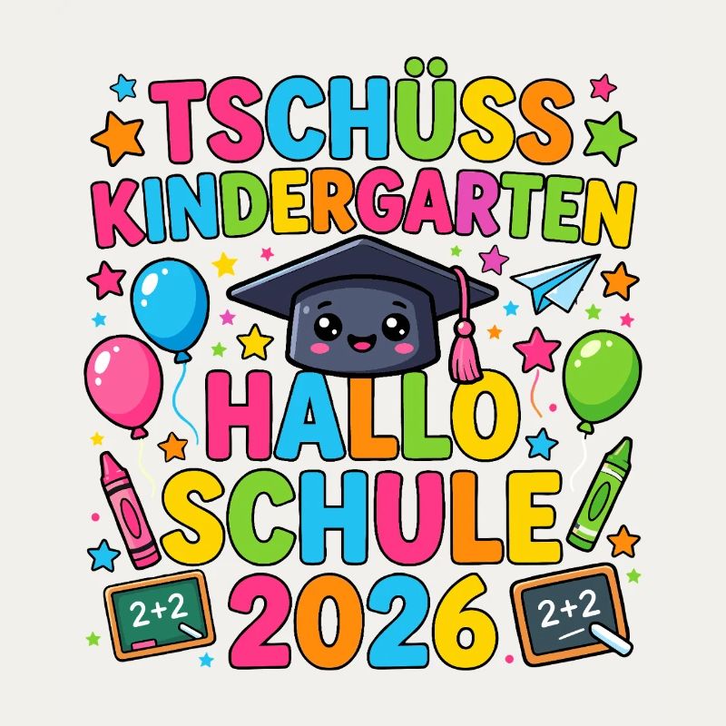Tschüss Kindergarten Hallo Schule 2026 Einschulung