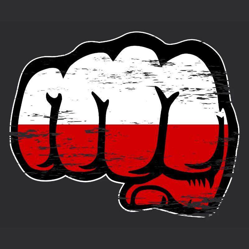 Poing du drapeau de la Pologne utilisé