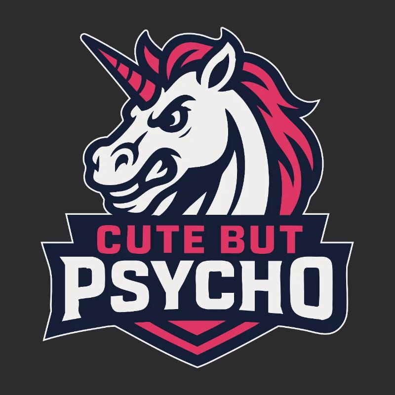 Licorne espiègle avec une phrase