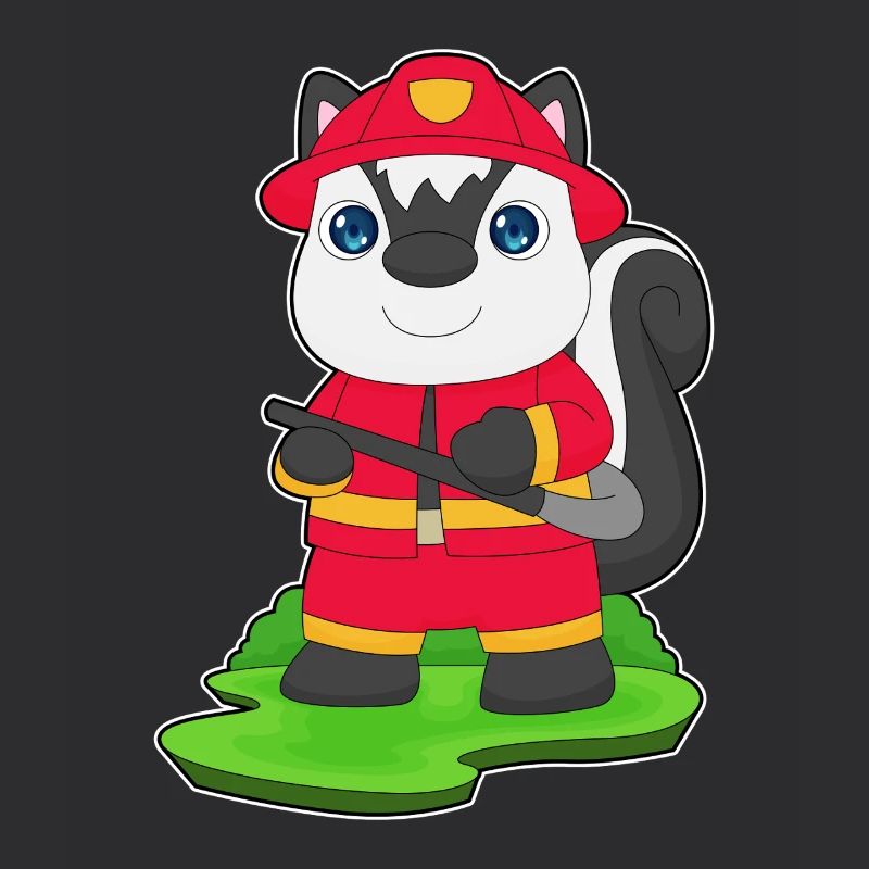 Skunk Firefighter Fire Hose