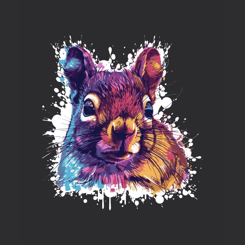 Farbkontrast Eichhörnchen PopArt