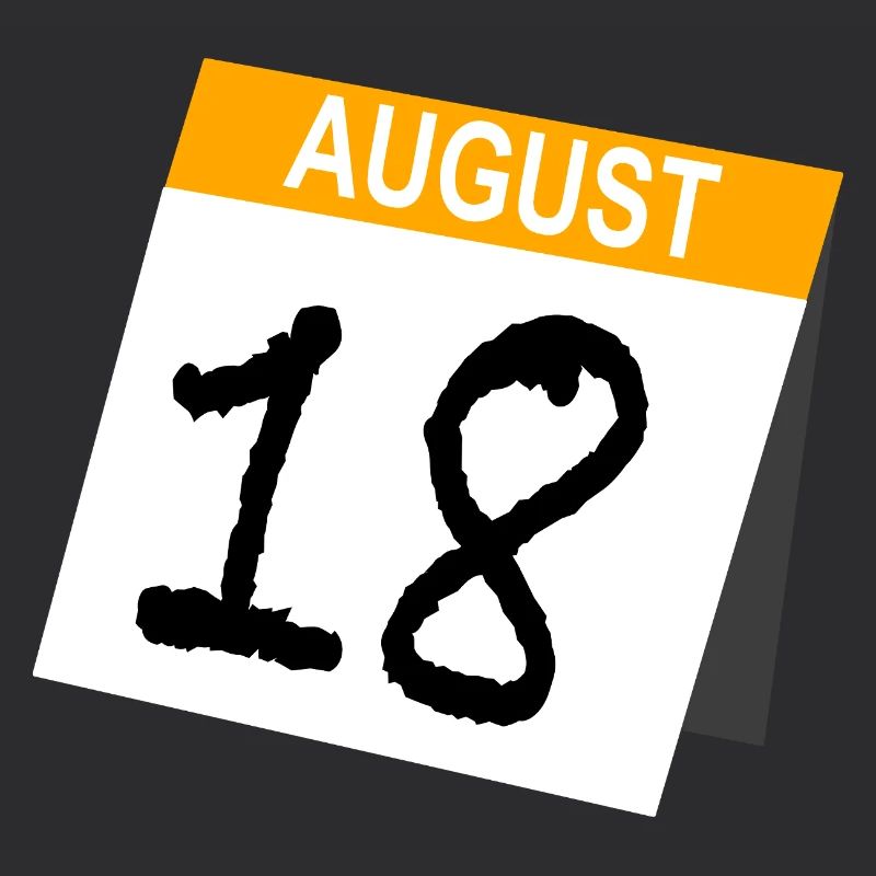 18. Geburtstag August Geschenk Kalender