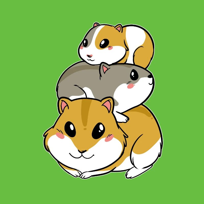 Pyramide de cochons d’Inde hamster mignonne