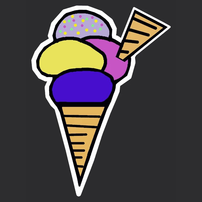 Eiswaffel Eiscreme Eis Kinder Retro