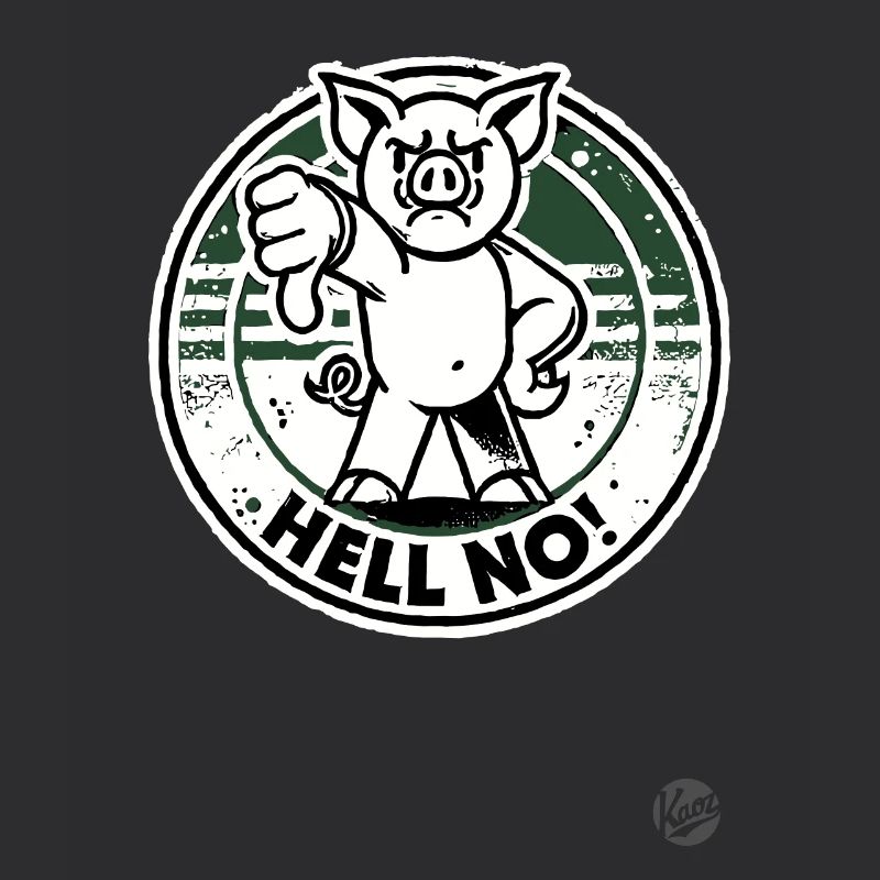 Pas question! Pouces vers le bas cochon