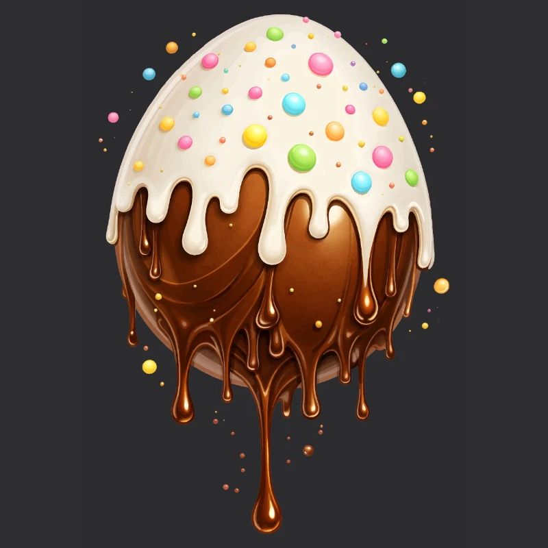 Schokoladenei mit Zuckerguss 