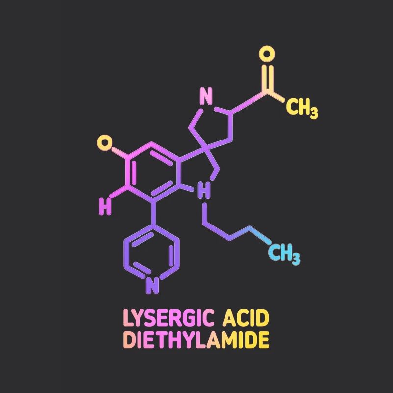 Psychedelische Molekülkunst LSD 