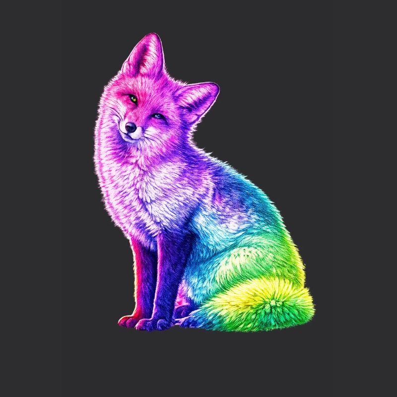 Regenbogenfuchs Farbkunst