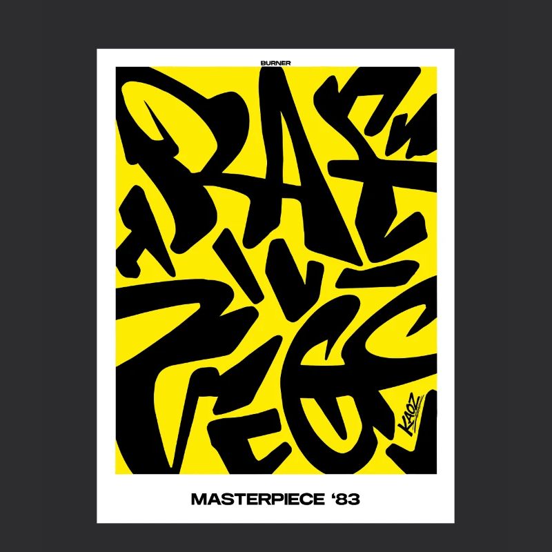 Chef-d’œuvre 83 : graffiti jaune-noir