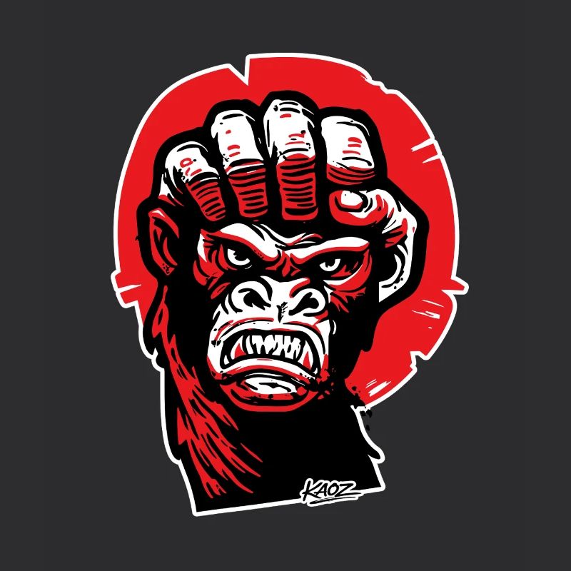 Crimson Gorilla Faust-Kunst