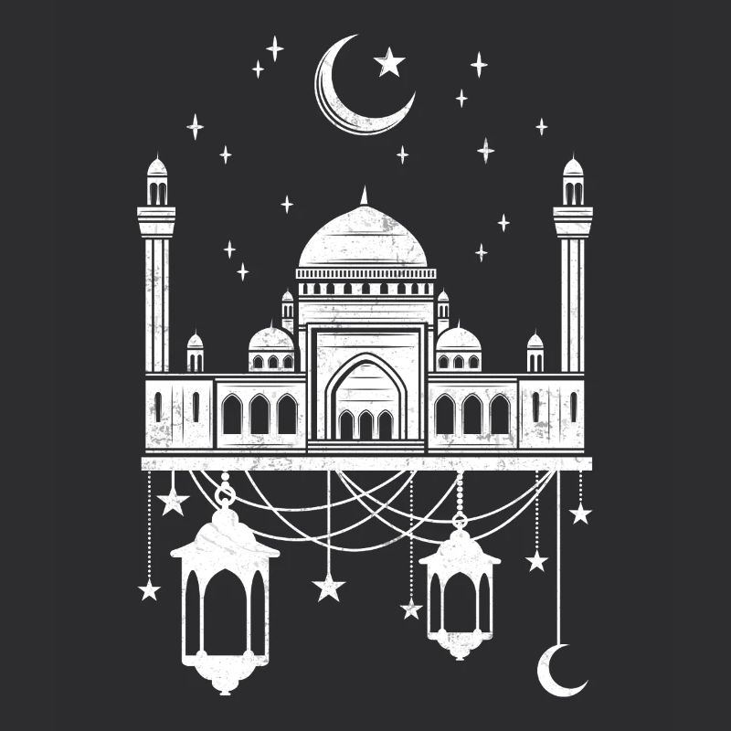 Moschee mit Halbmond