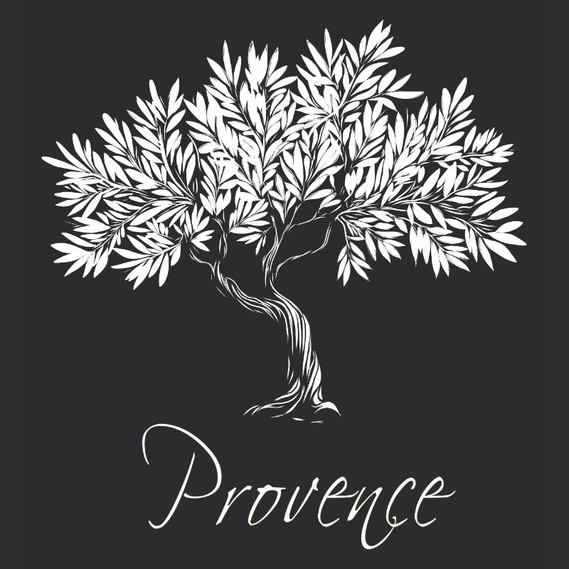 Provence white Mediterranean olive tree, chic