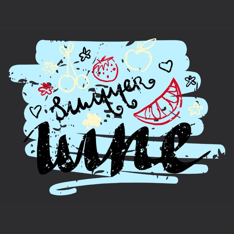 Sommer Scribble Früchte