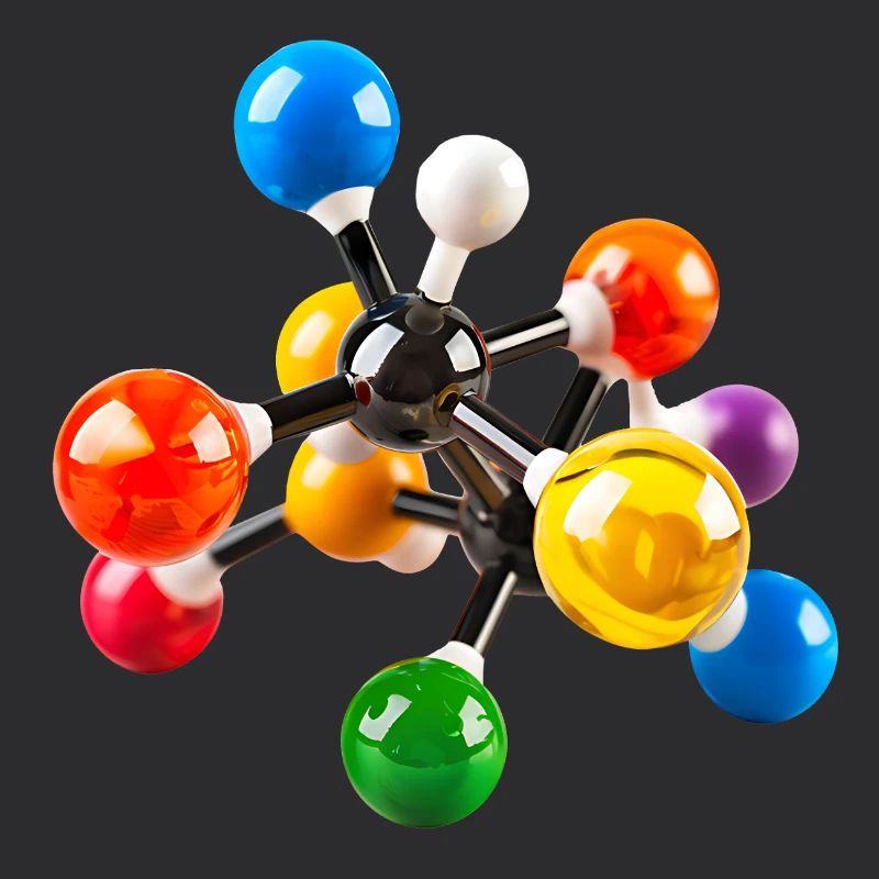 Colorful Molecular Structure Pattern