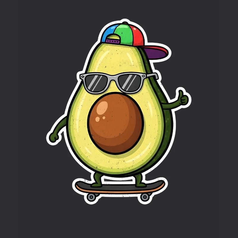 Avocado Skateboard Vibe