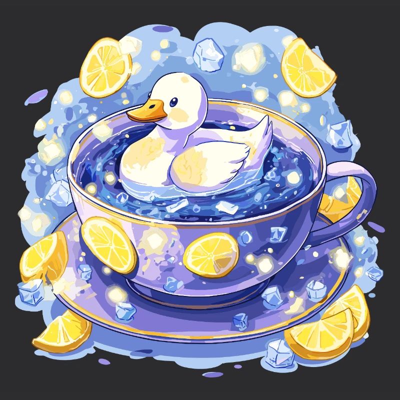 Lemon duck in a tea mug