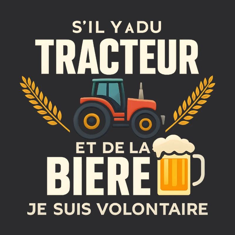 Traktor- und Bierfreiwilliger