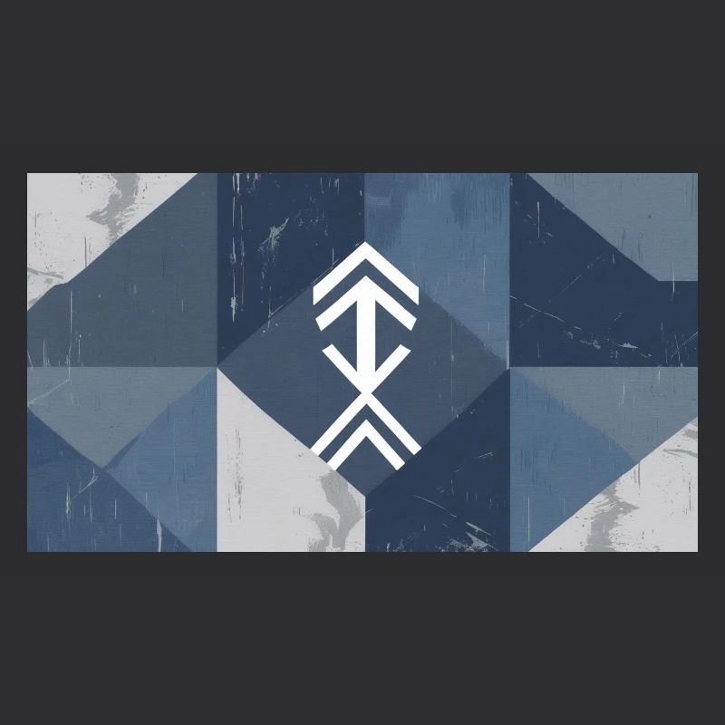 Geometric Blue Element Pattern