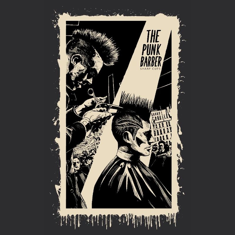 Punk barber sharp cuts