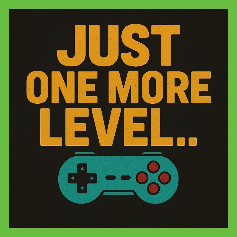 Gaming Motivation Spruch mit Controller