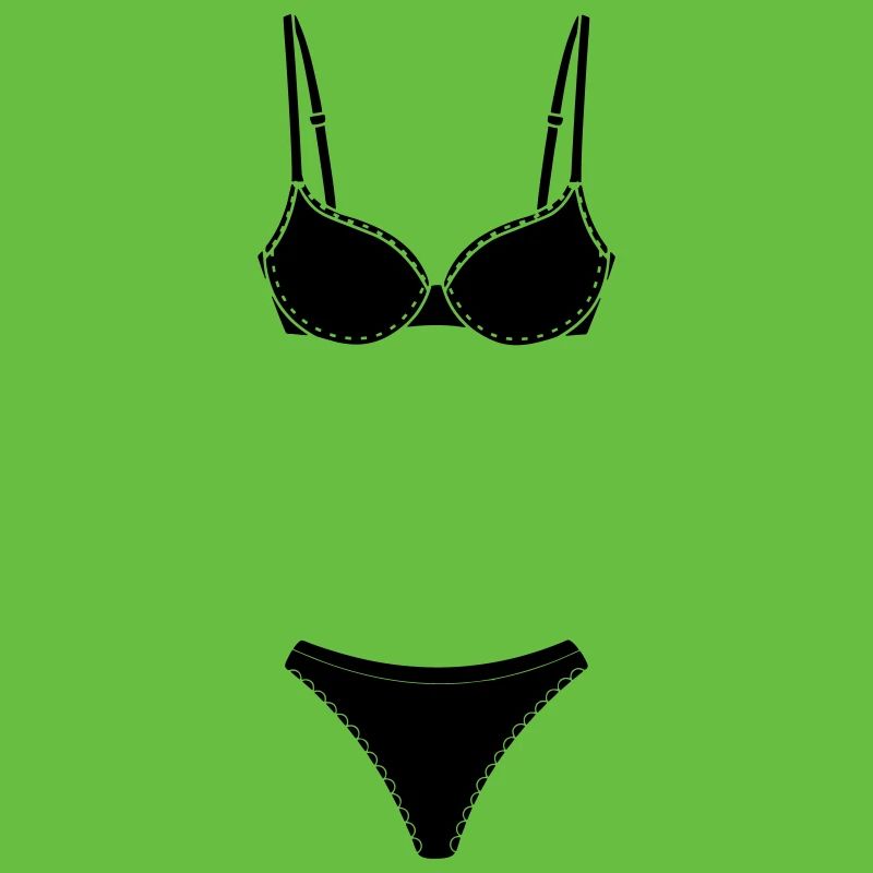 Dessous- oder Bekini-Logo für Geschäft oder Marktstand