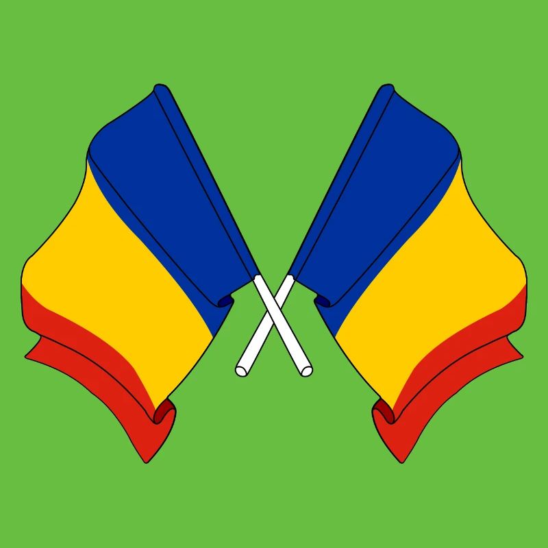 Deux drapeaux Drapeau de la Roumanie, drapeau horizontal m