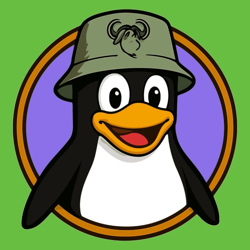 Tux Linux + GNU Hat