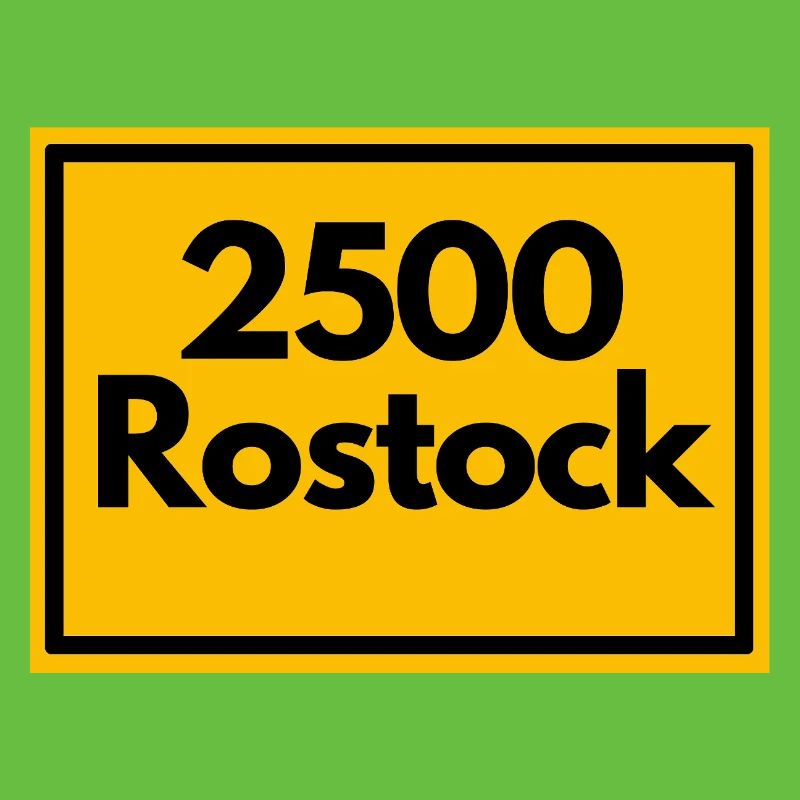 CAP RÉTRO 2500 ROSTOCK, STYLE DDR, CODE POSTAL