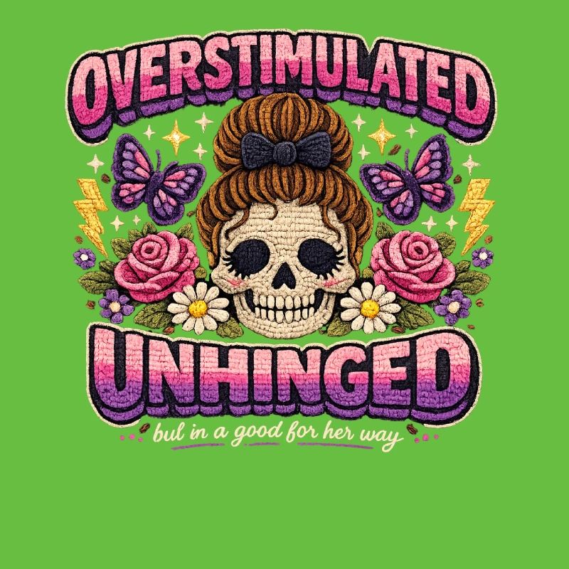 Overstimulated Unhinged Patch Skelett Geschenk