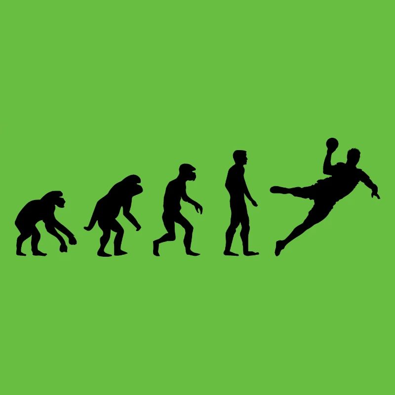 Icône de l’équipe de conception drôle de handball de l’évolution