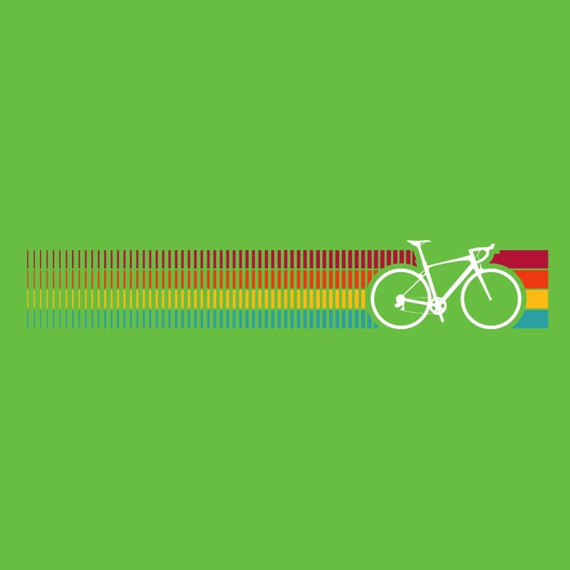 Vibrant Rainbow Bicycle Pattern