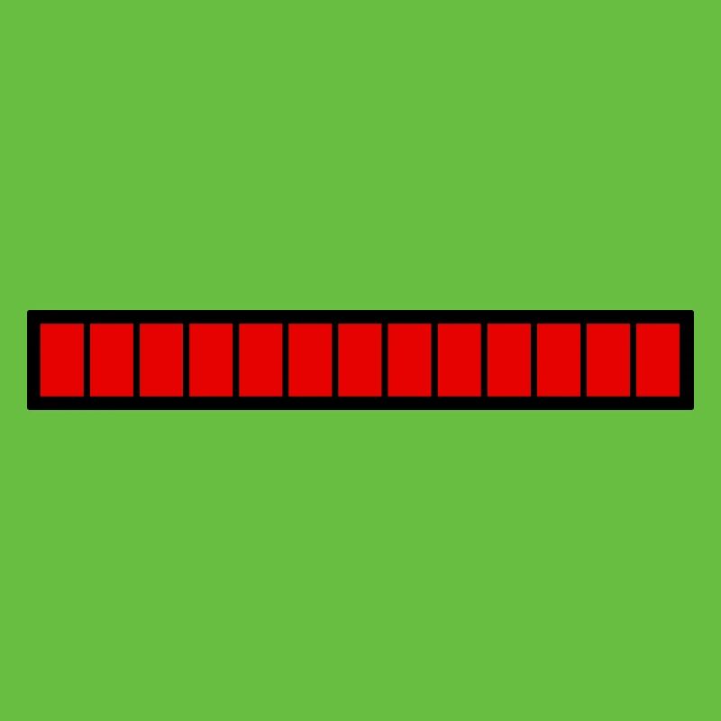 Rectangle loading bar Black Red (100%)