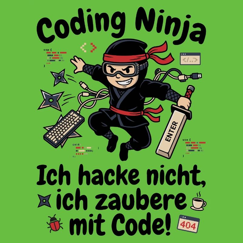 Coder Ninja Programmierer Humor