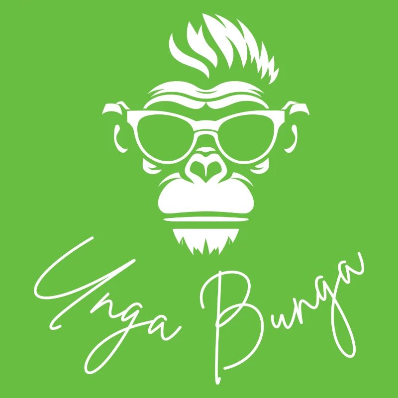 Affenkopf mit Sonnenbrille "Unga Bunga"