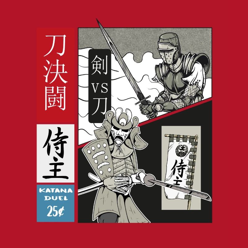 Duello tra Samurai Katana e Spada pesante