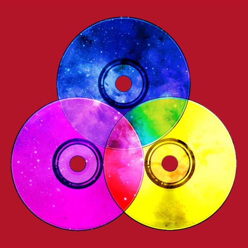 CD colorés (triangle)