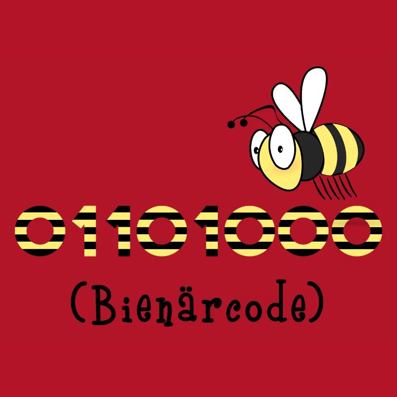 Binary code bee code computer science gift honey